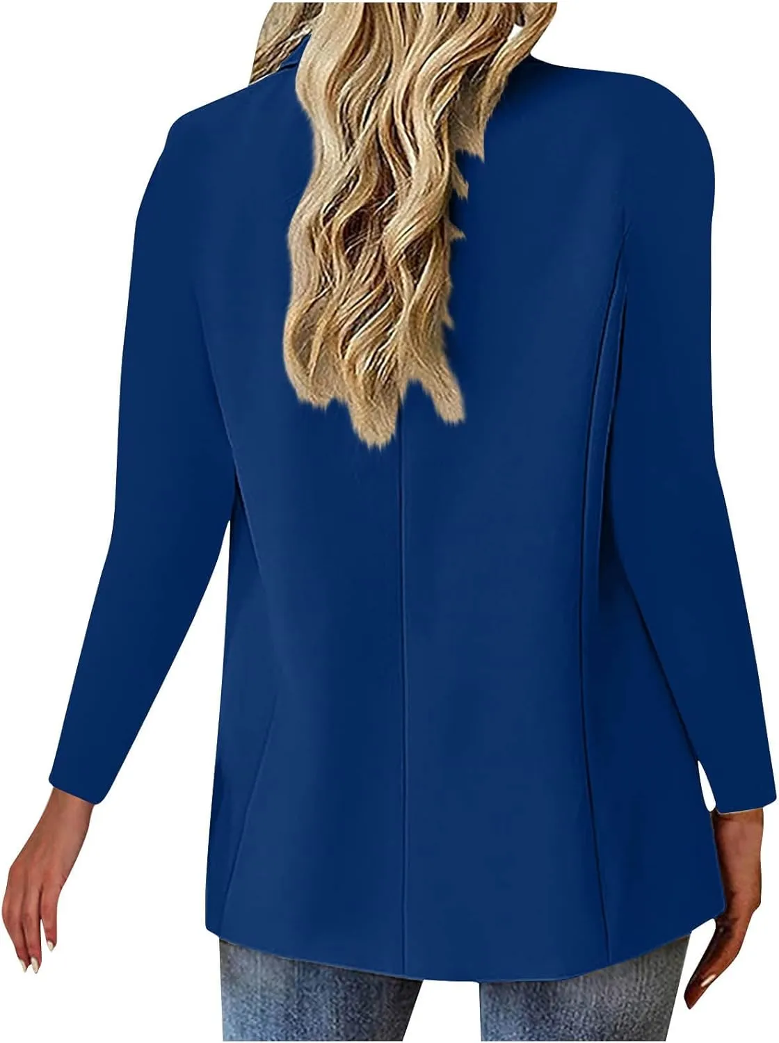 2024 Fall Fashion Blazers Womens Casual Long Sleeve Cardigan Jackets Lapel Open Front Business Work Suit Outerwear