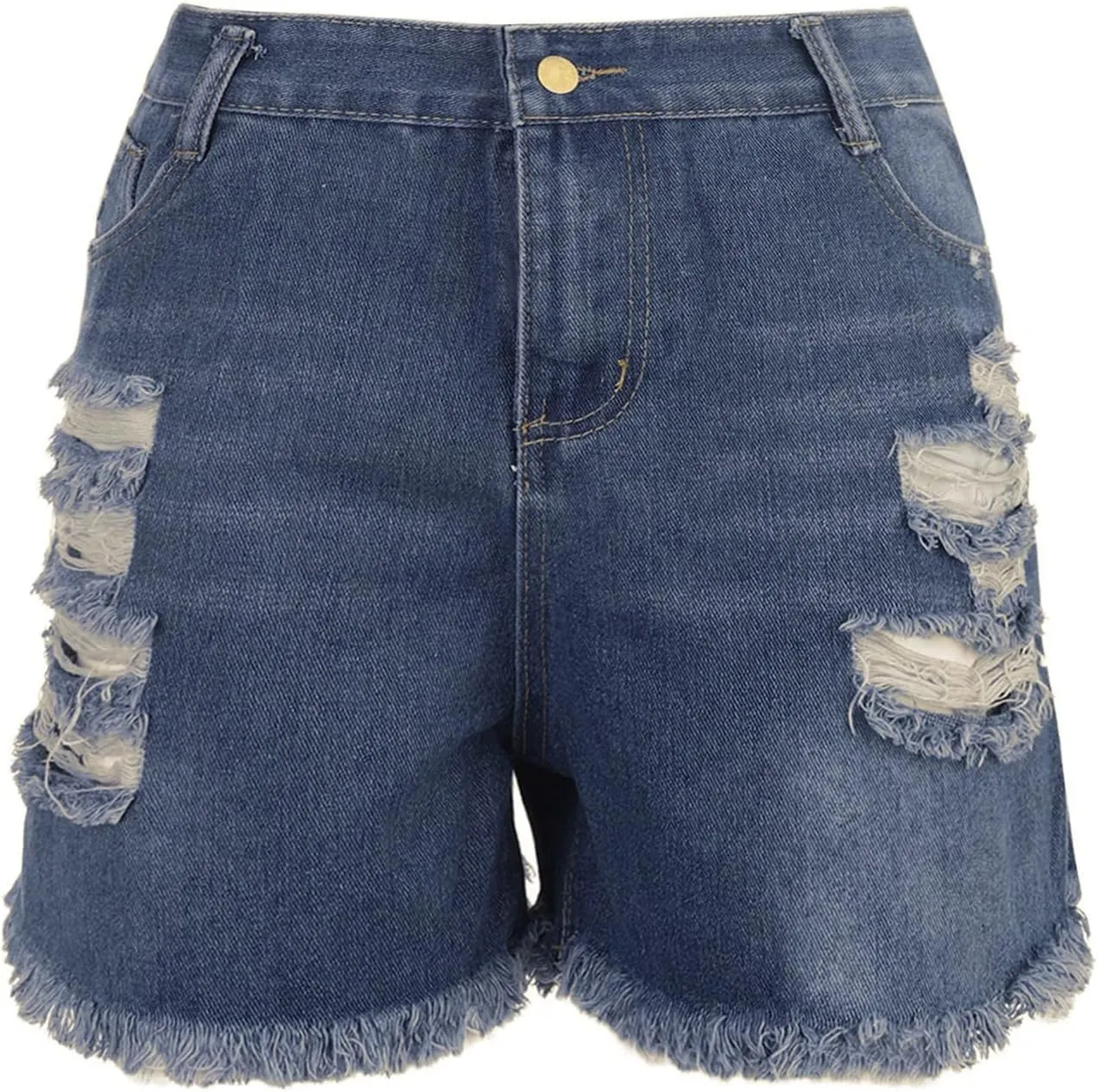 American Flag Jean Shorts for Women Low Rise Ripped Cut Off Stretchy Distressed Rolled Frayed Hem Denim Shorts