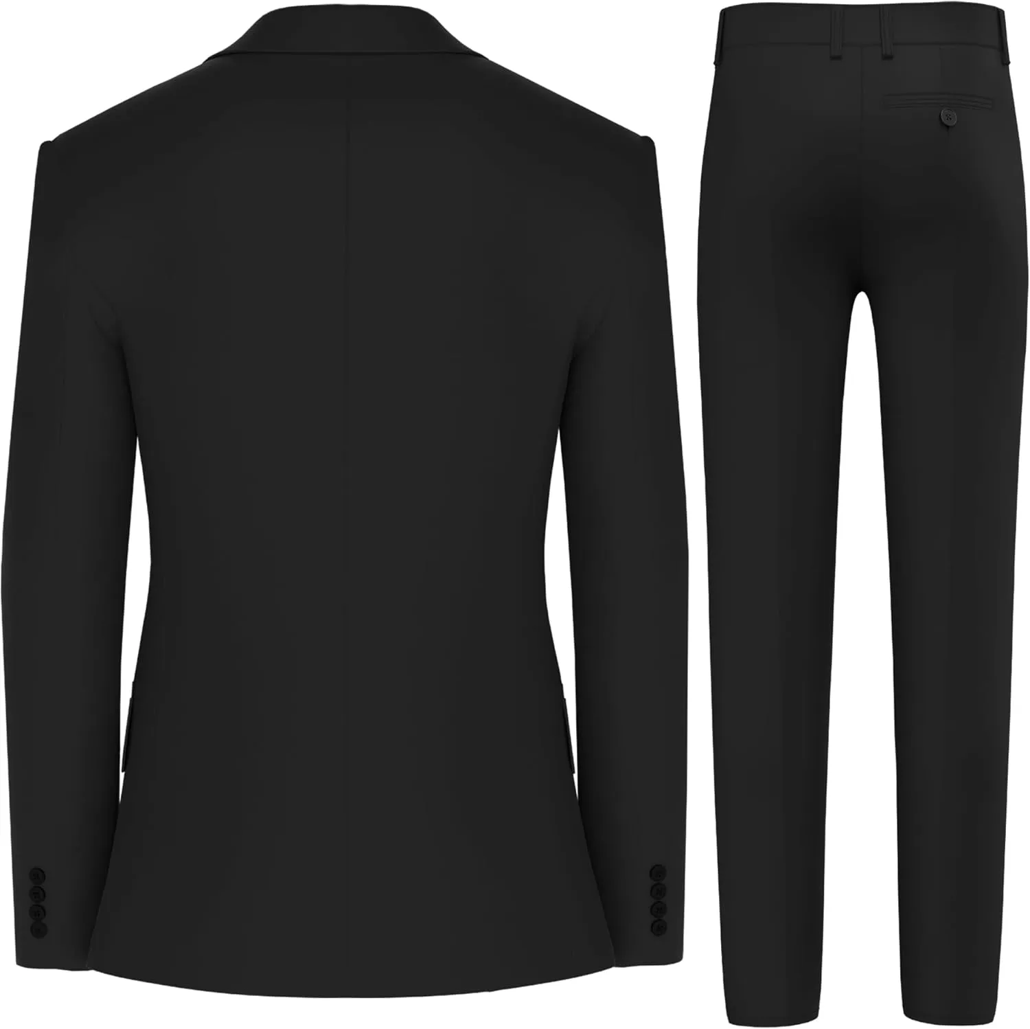 Antonio Uomo Men’s Suit Set – Classic Fit 3 Piece Blazer Single Breasted Jacket Vest Pants for Business Wedding Dress Suits