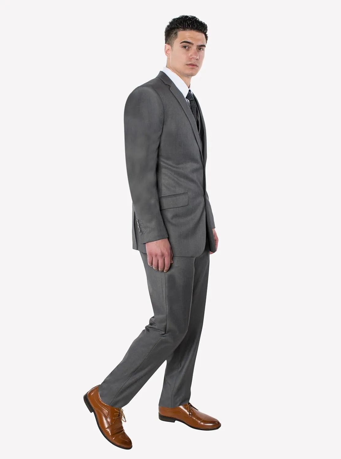 Antonio Uomo Men’s Suit Set – Classic Fit 3 Piece Blazer Single Breasted Jacket Vest Pants for Business Wedding Dress Suits
