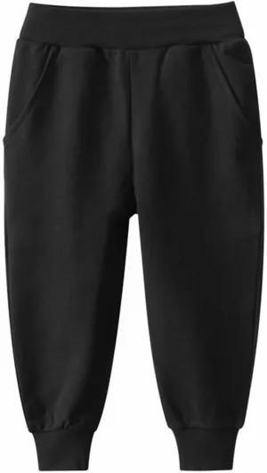 Baby Boys Sweatpants Toddlers Cotton Pull On Jogger Pants Kids Elastic Waist Stretch Pants School Uniform Pants