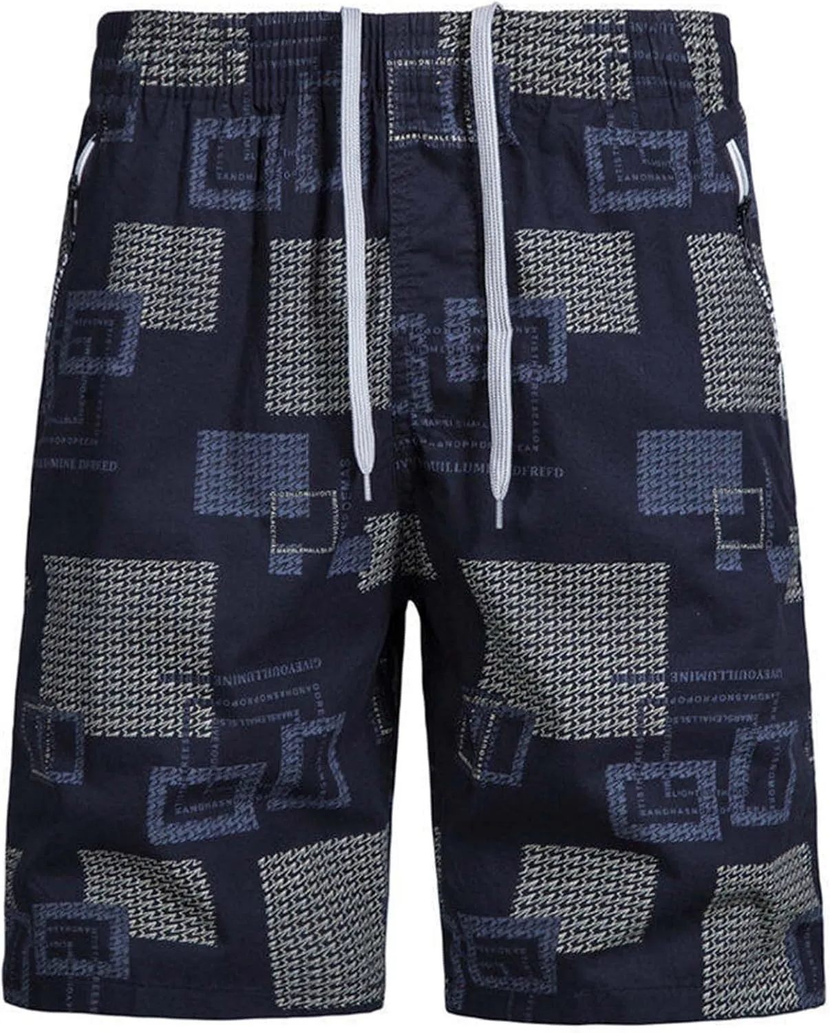 Bermuda Shorts for Men Cotton Plaid Elastic Waist Lightweight Summer Shorts Big and Tall Casual Swim Trunks 2025