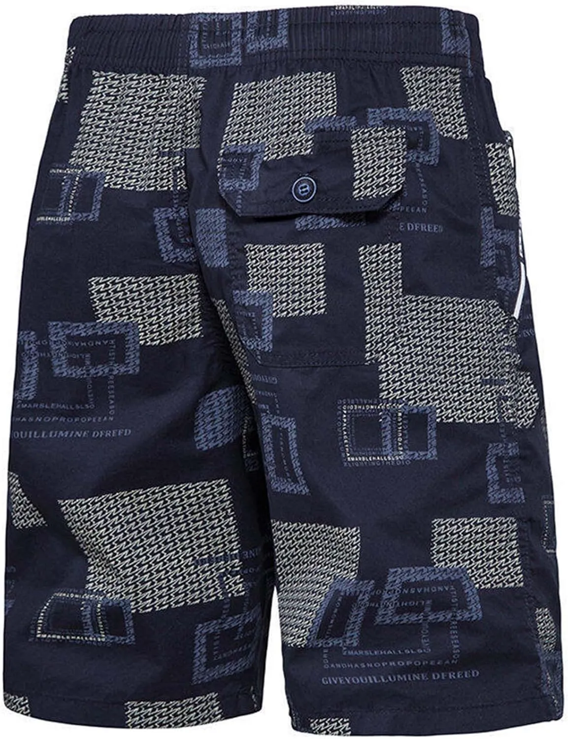 Bermuda Shorts for Men Cotton Plaid Elastic Waist Lightweight Summer Shorts Big and Tall Casual Swim Trunks 2025