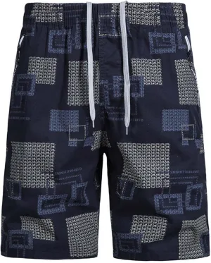Bermuda Shorts for Men Cotton Plaid Elastic Waist Lightweight Summer Shorts Big and Tall Casual Swim Trunks 2025