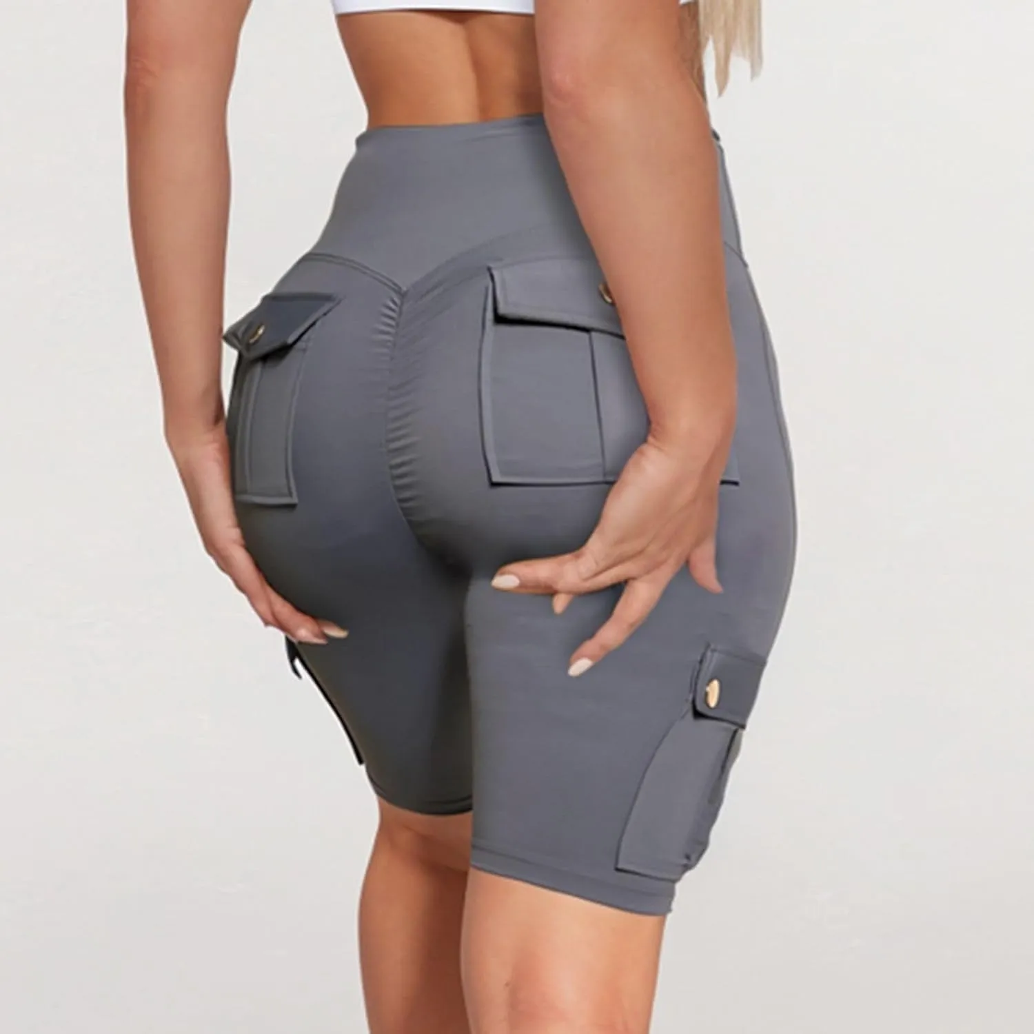Biker Shorts for Women High Waist Tummy Control Butt Lifting Shorts Gym Workout Bermuda Cargo Shorts