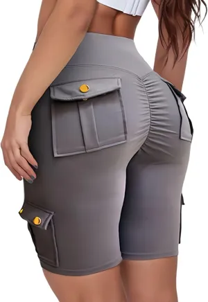 Biker Shorts for Women High Waist Tummy Control Butt Lifting Shorts Gym Workout Bermuda Cargo Shorts