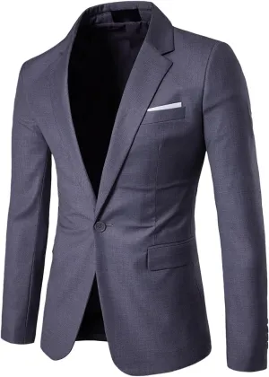 Black Suits For Men Slim Fit One Button Suit Coat Jacket Tops Men Fashion Jackets For Men Men Windbreaker Jacket