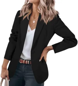 Blazers for Women Business Casual with Pockets Long Sleeve Open Front Blazer Fashion 2024 Work Office Suits Jacket