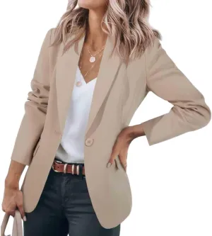 Blazers for Women Business Casual with Pockets Long Sleeve Open Front Blazer Fashion 2024 Work Office Suits Jacket