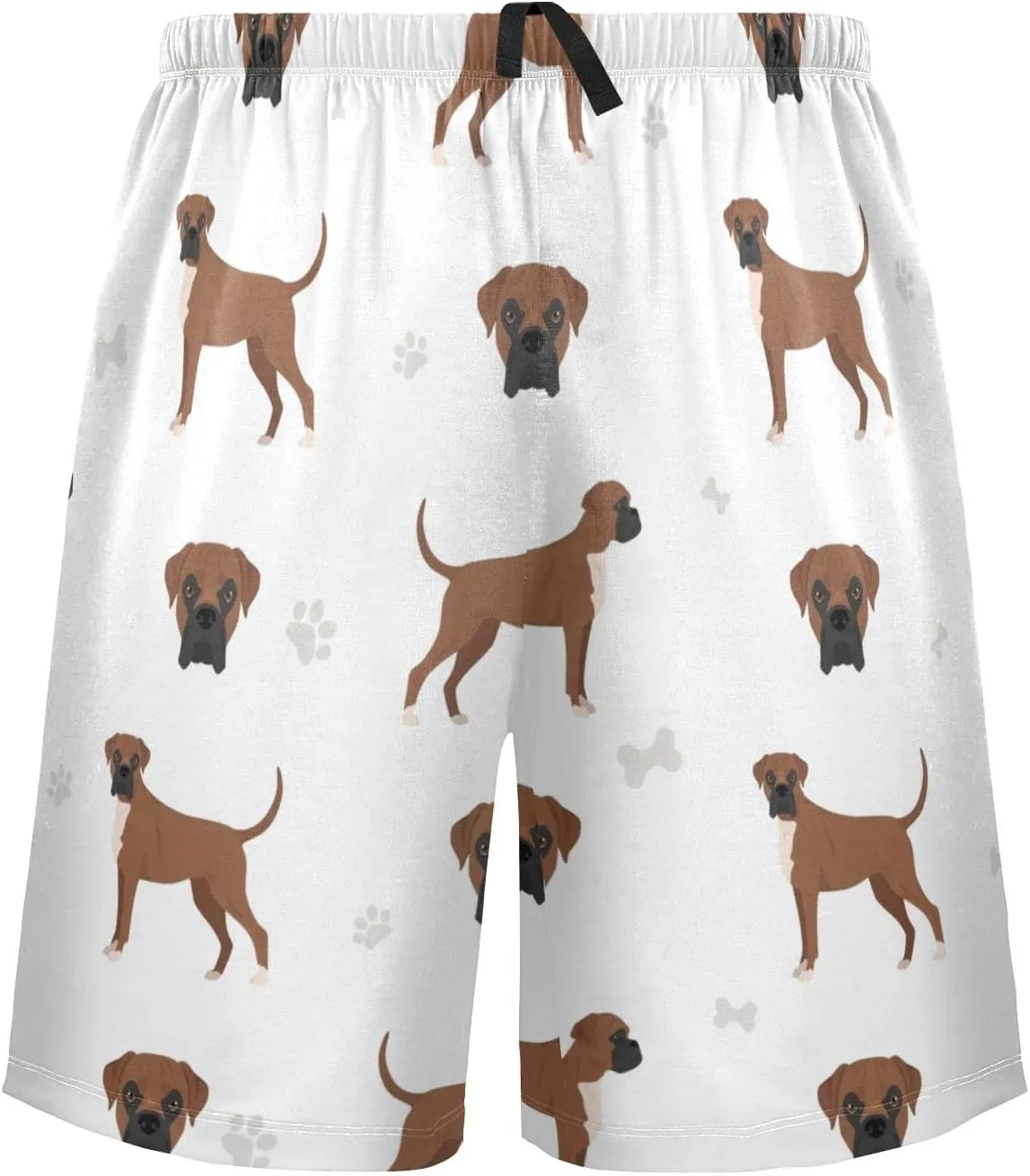 Boxer Dog Pattern Men's Pajama Pants Shorts Sleepwear Lounge Pajama Bottoms