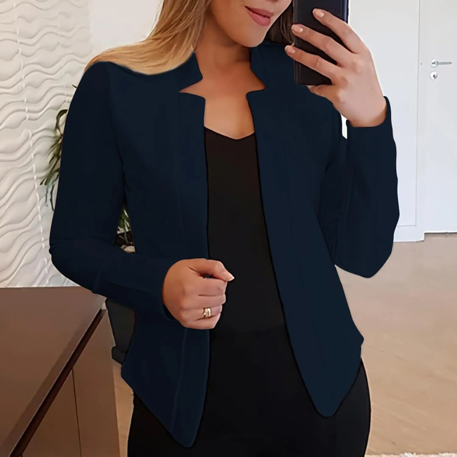 Business Suits for Women 2024 Causal for Women Tops Open Front Work Fall Winter Coat Baggy Oversized Cardigan