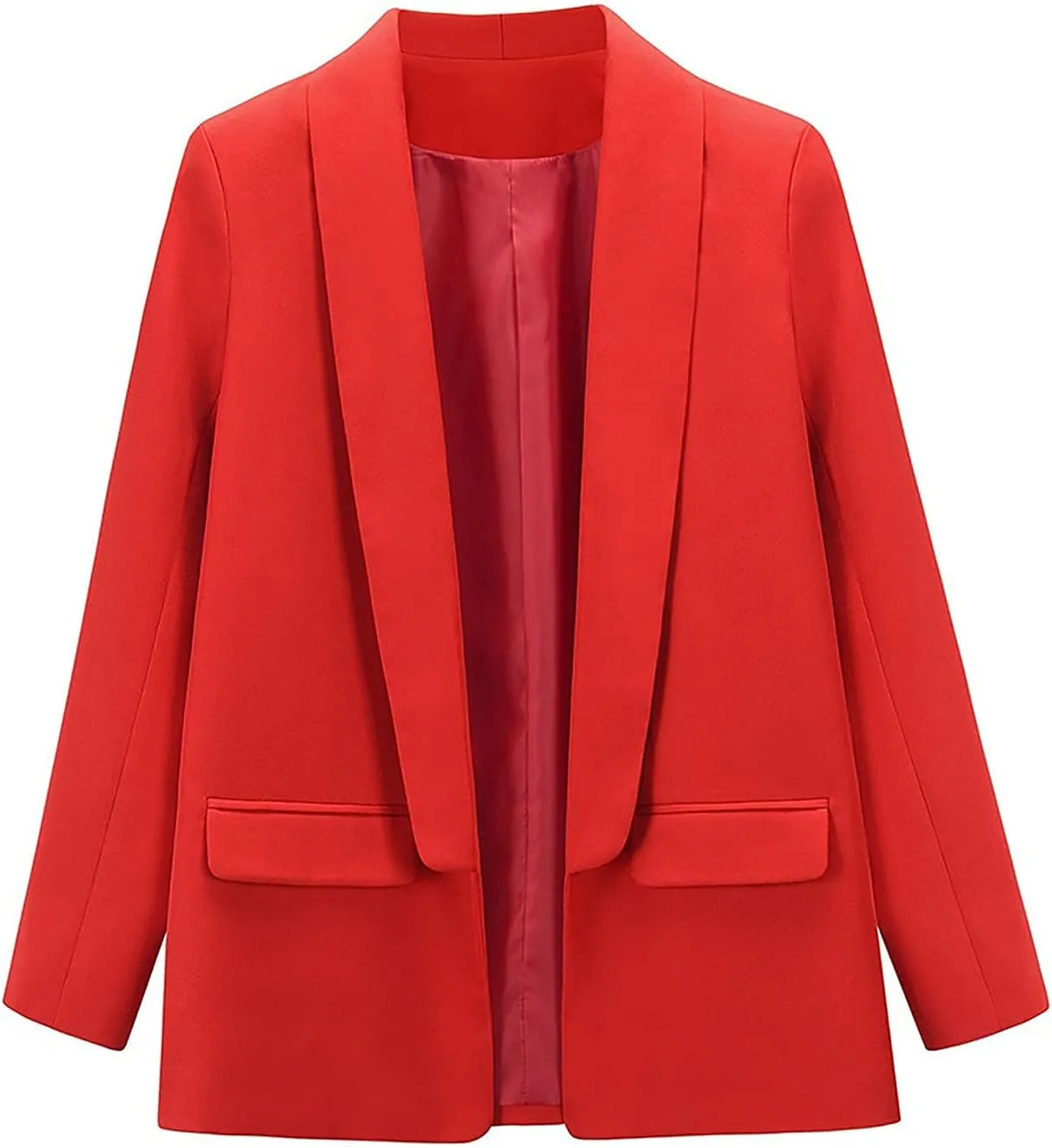 Casual Blazers for Women Dressy Lapel Open Front Long Sleeve Suit Jackets Business Slim Fit Long Office Work Blazer