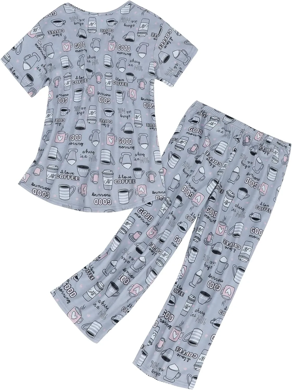 Century Star Women Summer Pajamas Soft Sleepwear Top with Capri Pants Ladies Short Sleeve Cotton Pajamas Sets