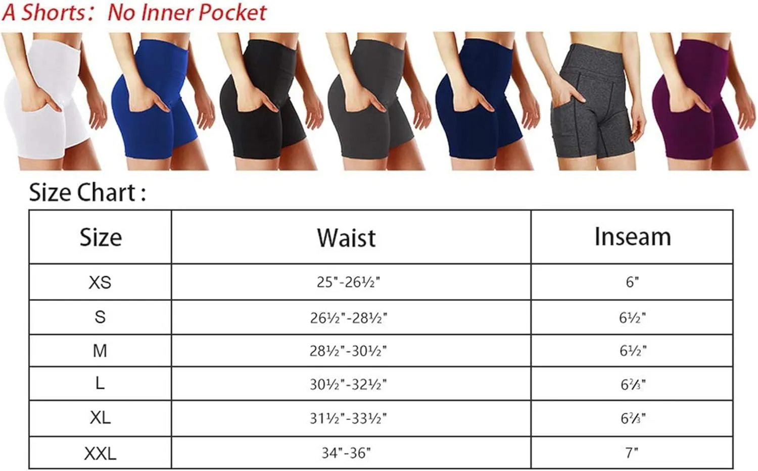 ChinFun Yoga Shorts for Women High Waist Tummy Control 4 Way Stretch Workout Running Shorts Side Pockets