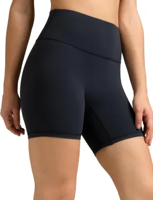Colorfulkoala Dreamlux No Front Seam High Waist Shorts Biker Shorts for Women 6" Inseam Workout Yoga Shorts