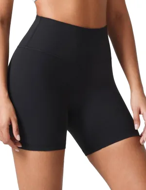Colorfulkoala Dreamlux No Front Seam High Waist Shorts Biker Shorts for Women 6" Inseam Workout Yoga Shorts