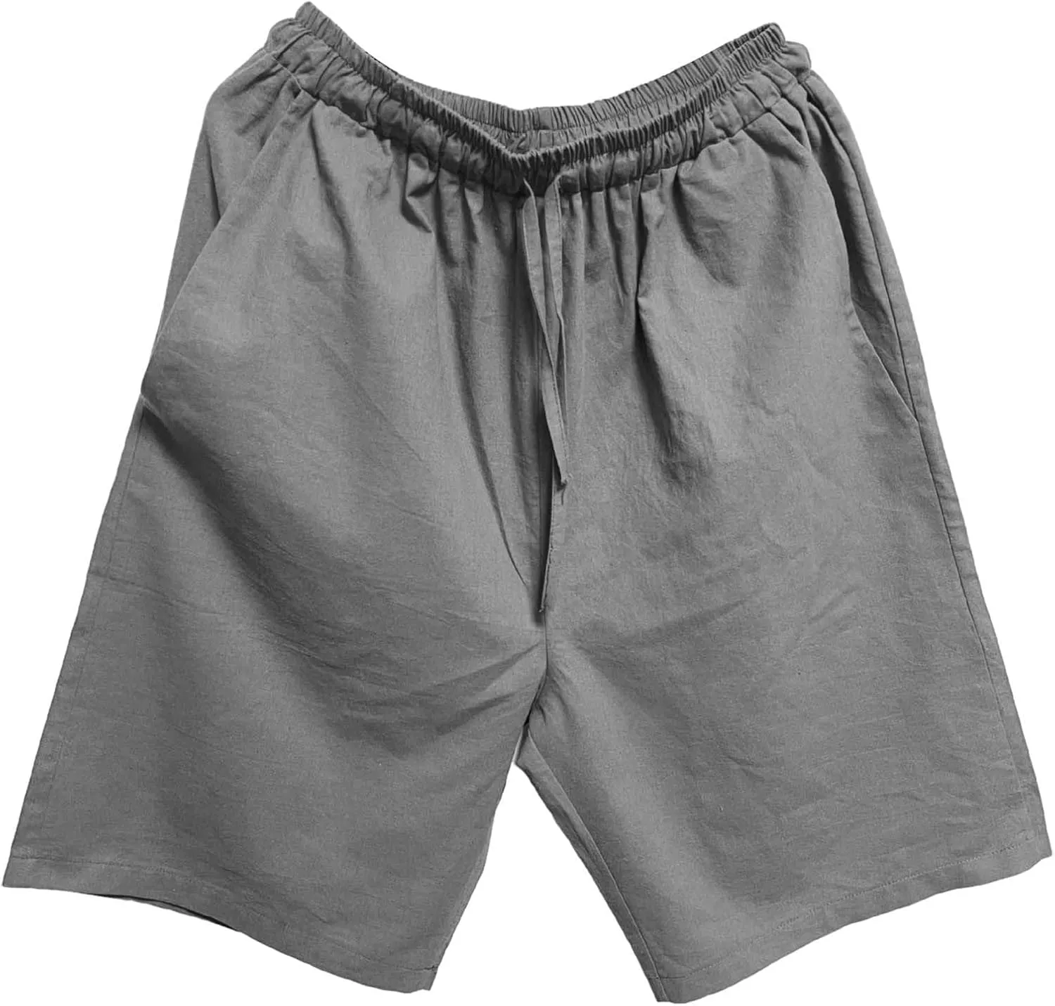 CRNTCEM Casual Linen Short for Men Quick Dry Summer Vacation Beach Boardshorts Lightweight Outdoor Workout Running Shorts