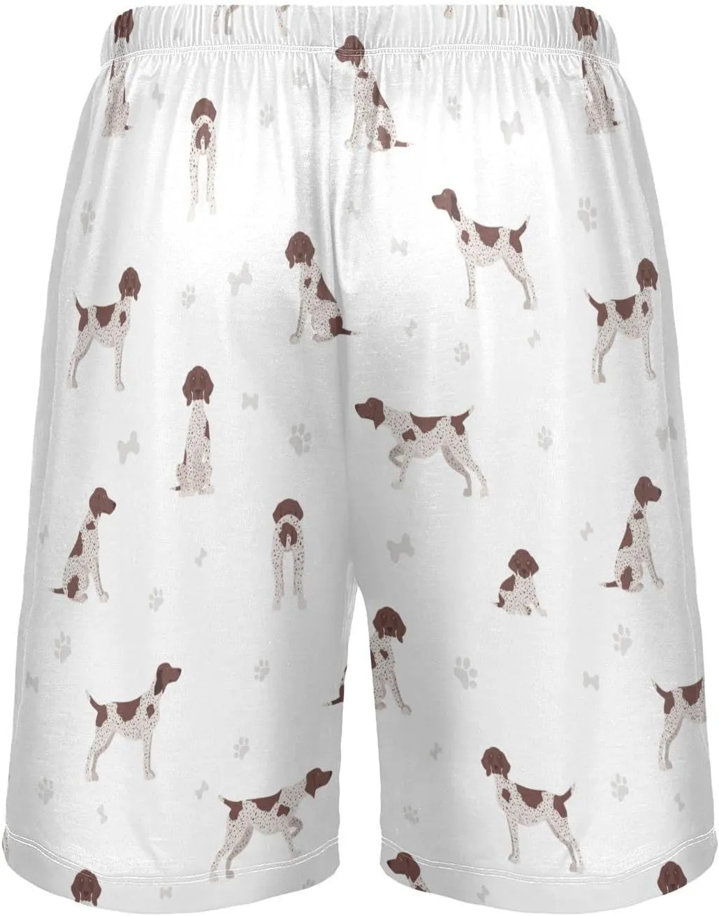 Cute Dog German Shorthaired Pointer Pattern Men's Pajama Pants Shorts Sleepwear Lounge Pajama Bottoms