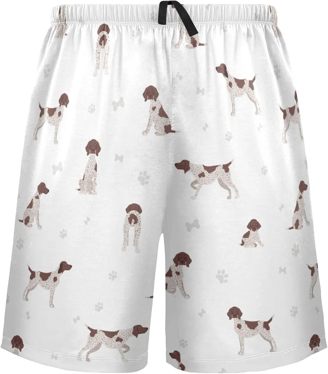 Cute Dog German Shorthaired Pointer Pattern Men's Pajama Pants Shorts Sleepwear Lounge Pajama Bottoms