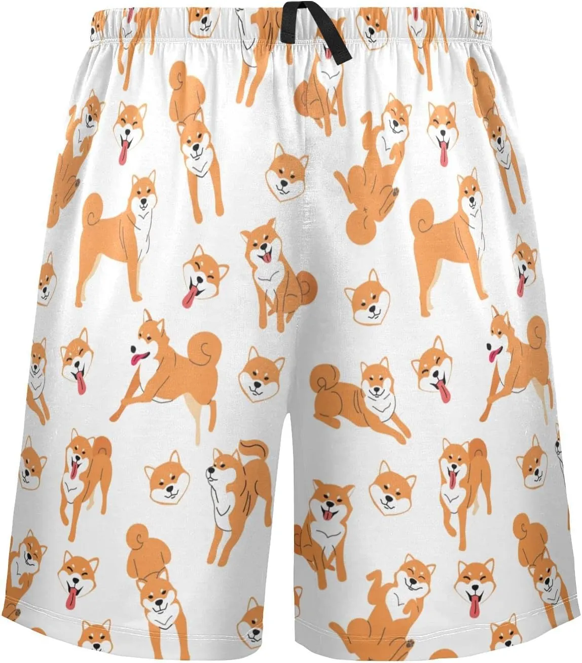 Cute Shiba Inu Dog Men's Pajama Pants Shorts Sleepwear Lounge Pajama Bottoms