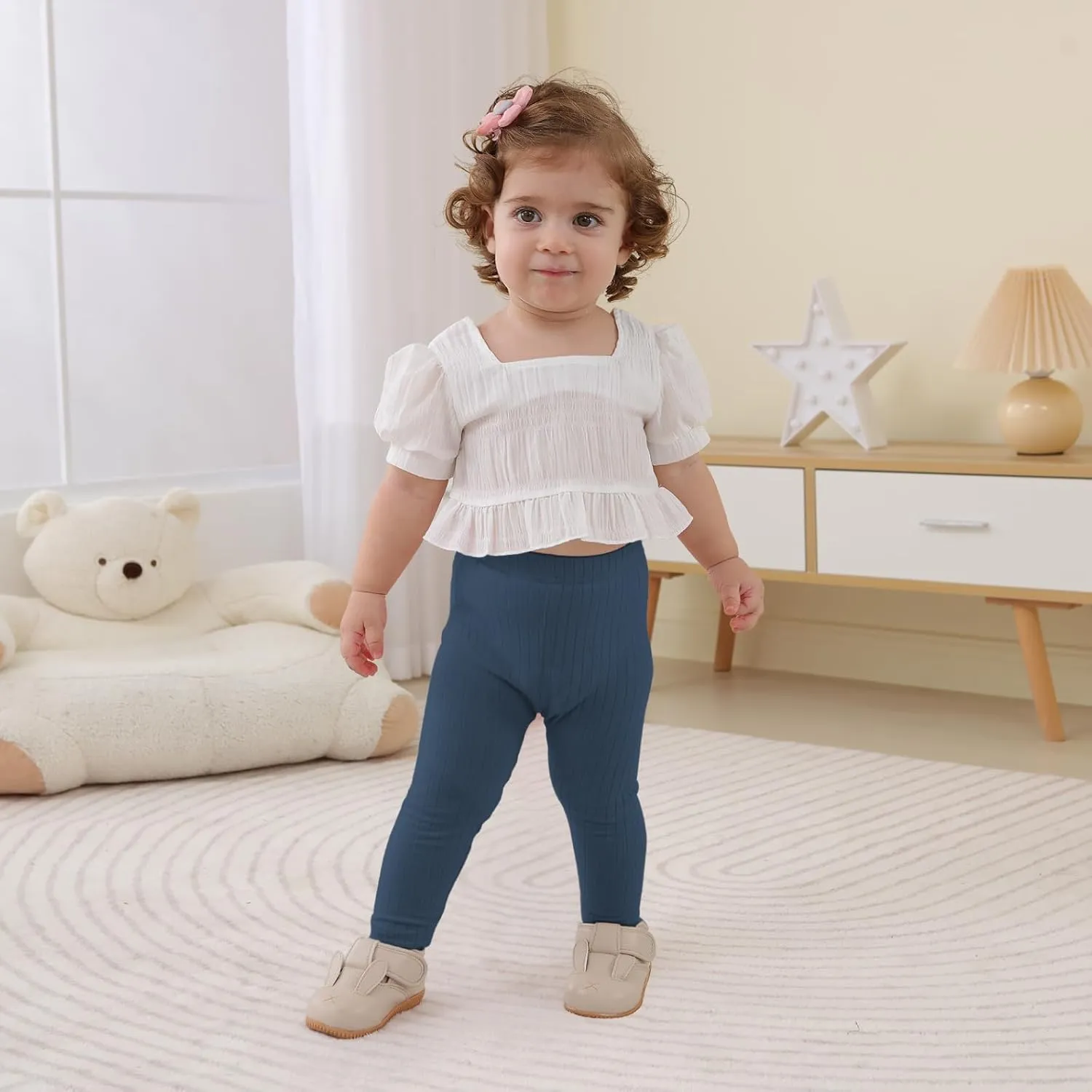 DREAM BUS Baby Girl Boy Pants Toddler Leggings Solid Ribbed Toddler Sweatpants Infant Newborn Leggings Baby Boy Jogger Pants