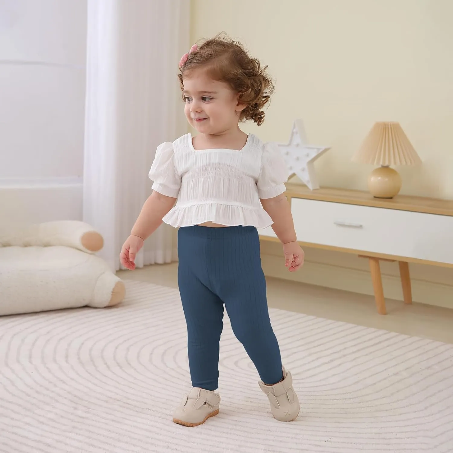 DREAM BUS Baby Girl Boy Pants Toddler Leggings Solid Ribbed Toddler Sweatpants Infant Newborn Leggings Baby Boy Jogger Pants