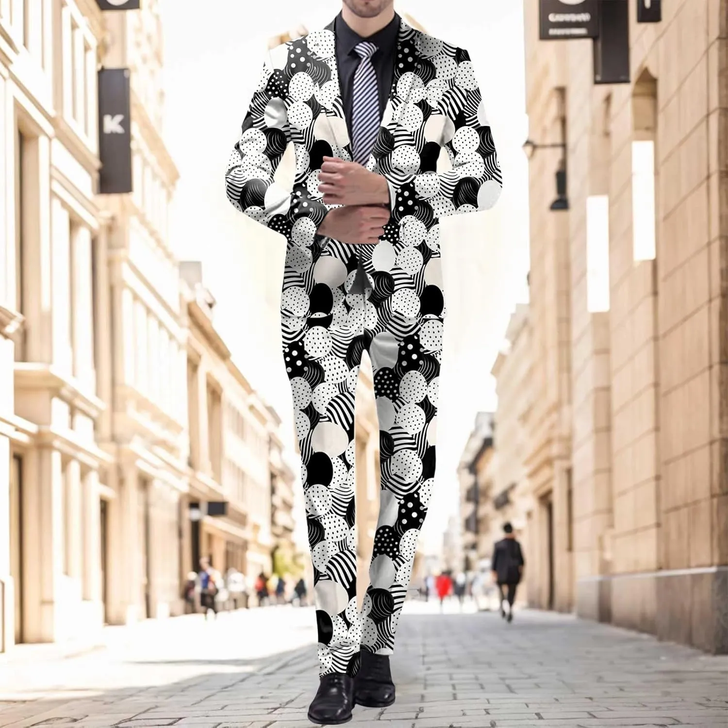 Easter Suits for Men 2 Piece Slim Fit Suit Set Birthday Wedding Party Tuxedo Suits Blazer Jacket Pants