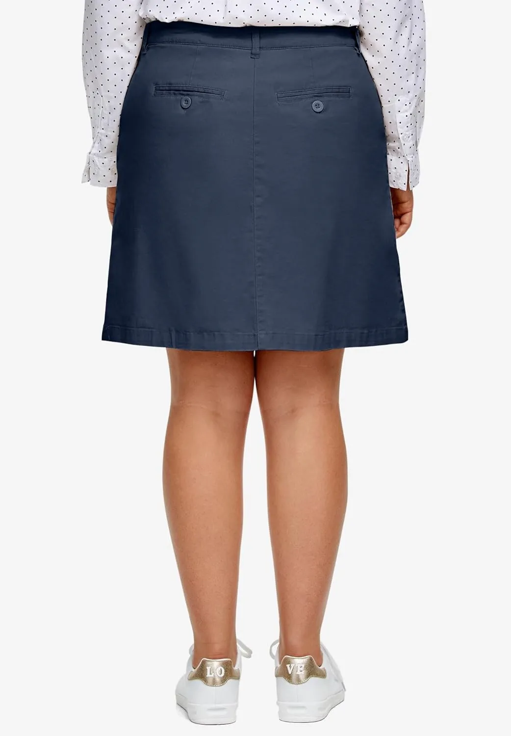 ellos Plus Size Stretch Chino Skort