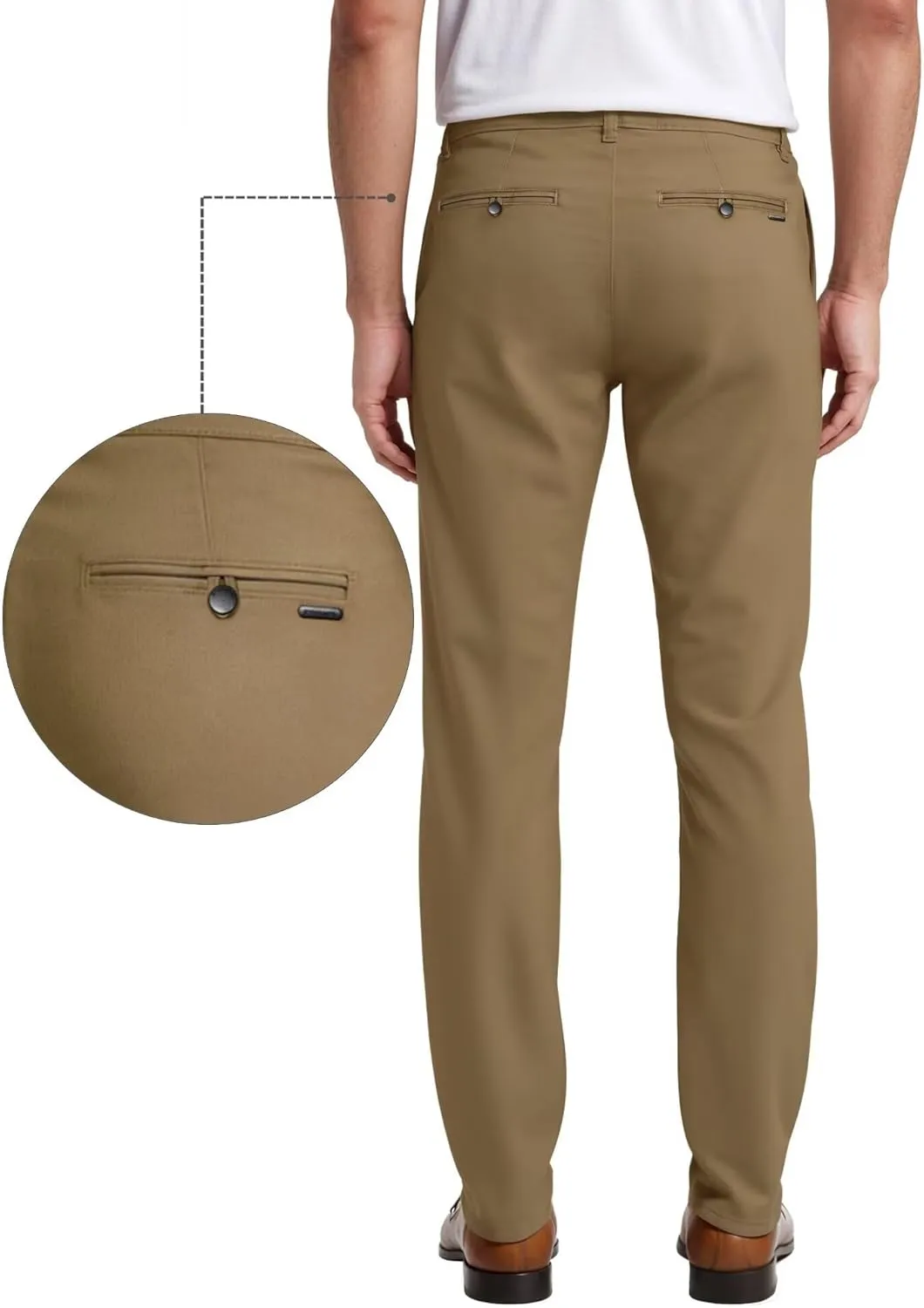 ETHANOL Mens Work Casual Comfort Fit Tech Stretch Slim Performance Wrinkle Resistant Dress Pants