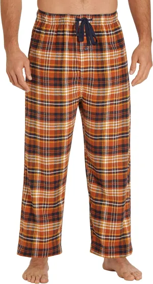 EVERDREAM Sleepwear Mens Flannel Pajama Pants, Long 100% Cotton Pj Bottoms