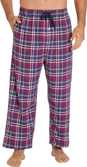 EVERDREAM Sleepwear Mens Flannel Pajama Pants, Long 100% Cotton Pj Bottoms
