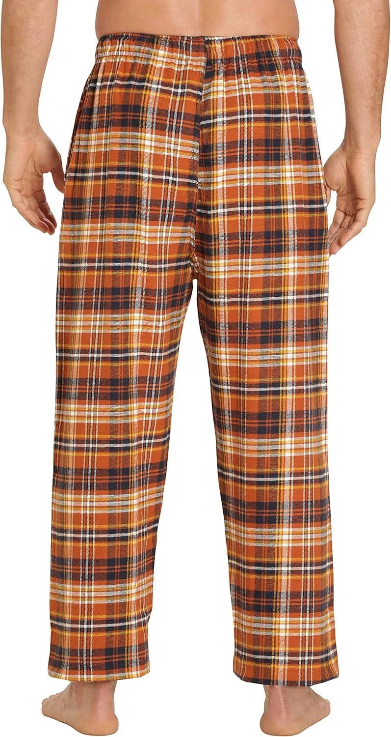 EVERDREAM Sleepwear Mens Flannel Pajama Pants, Long 100% Cotton Pj Bottoms