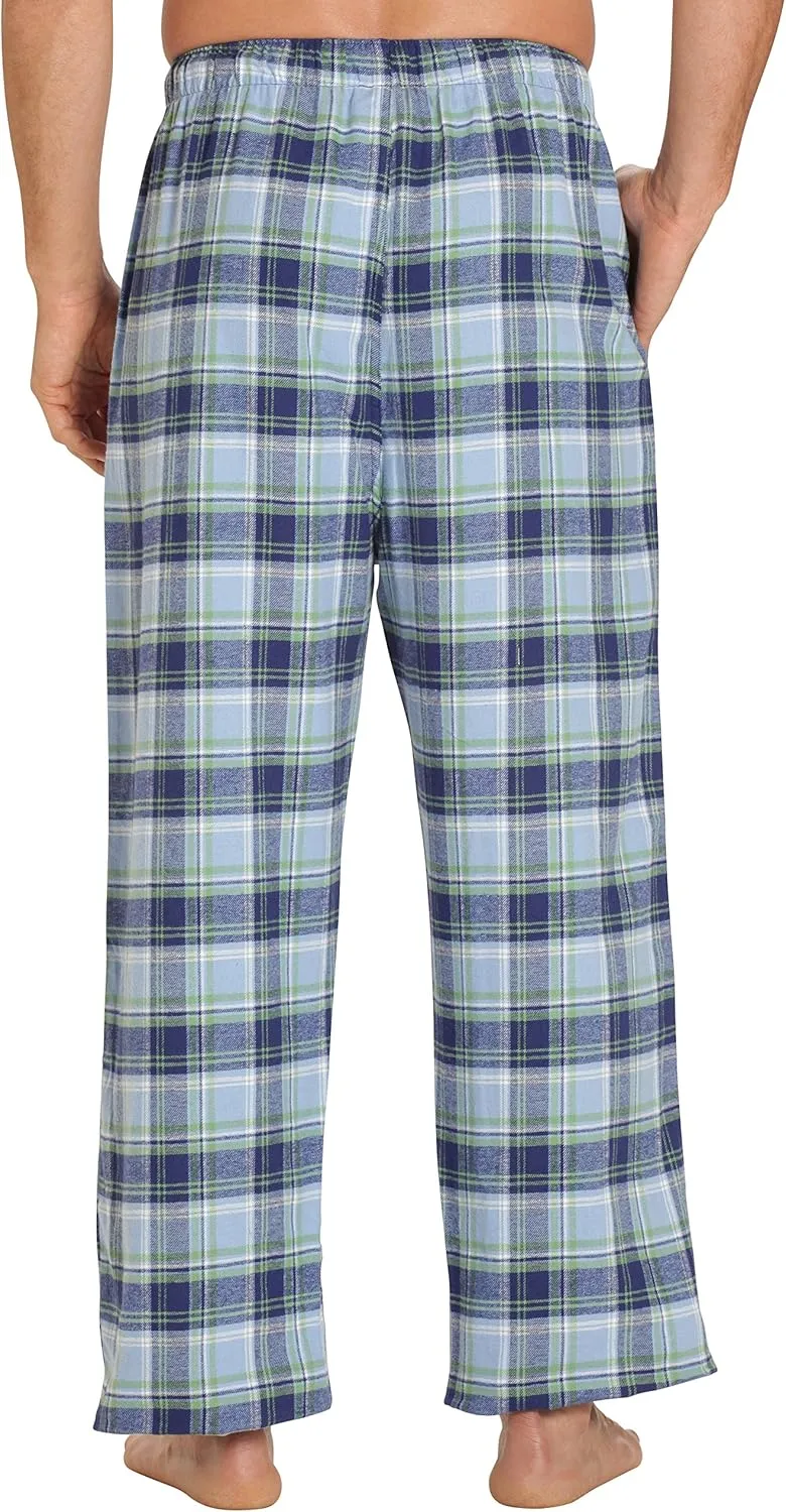 EVERDREAM Sleepwear Mens Flannel Pajama Pants, Long 100% Cotton Pj Bottoms
