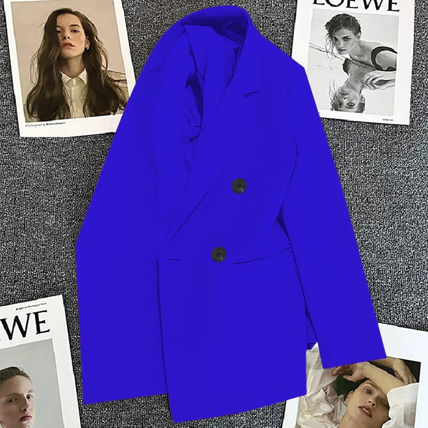 Fall Blazers for Women 2024 Business Casual Long Sleeve Dressy Open Front Coats Work Office Oversized Suit Jackets