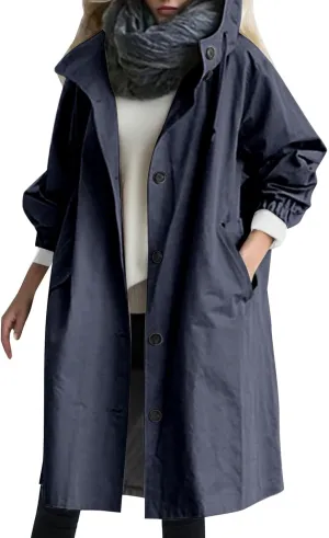 Fall Fashion for Women 2025 Trendy Women's Winter Double Breasted Midi Long Wool Pea Coat Notch Lapel Winter Trench Coat