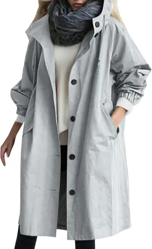 Fall Fashion for Women 2025 Trendy Women's Winter Double Breasted Midi Long Wool Pea Coat Notch Lapel Winter Trench Coat