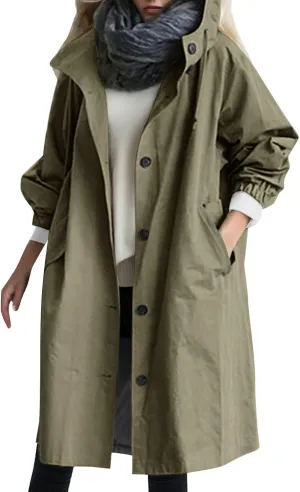 Fall Fashion for Women 2025 Trendy Women's Winter Double Breasted Midi Long Wool Pea Coat Notch Lapel Winter Trench Coat