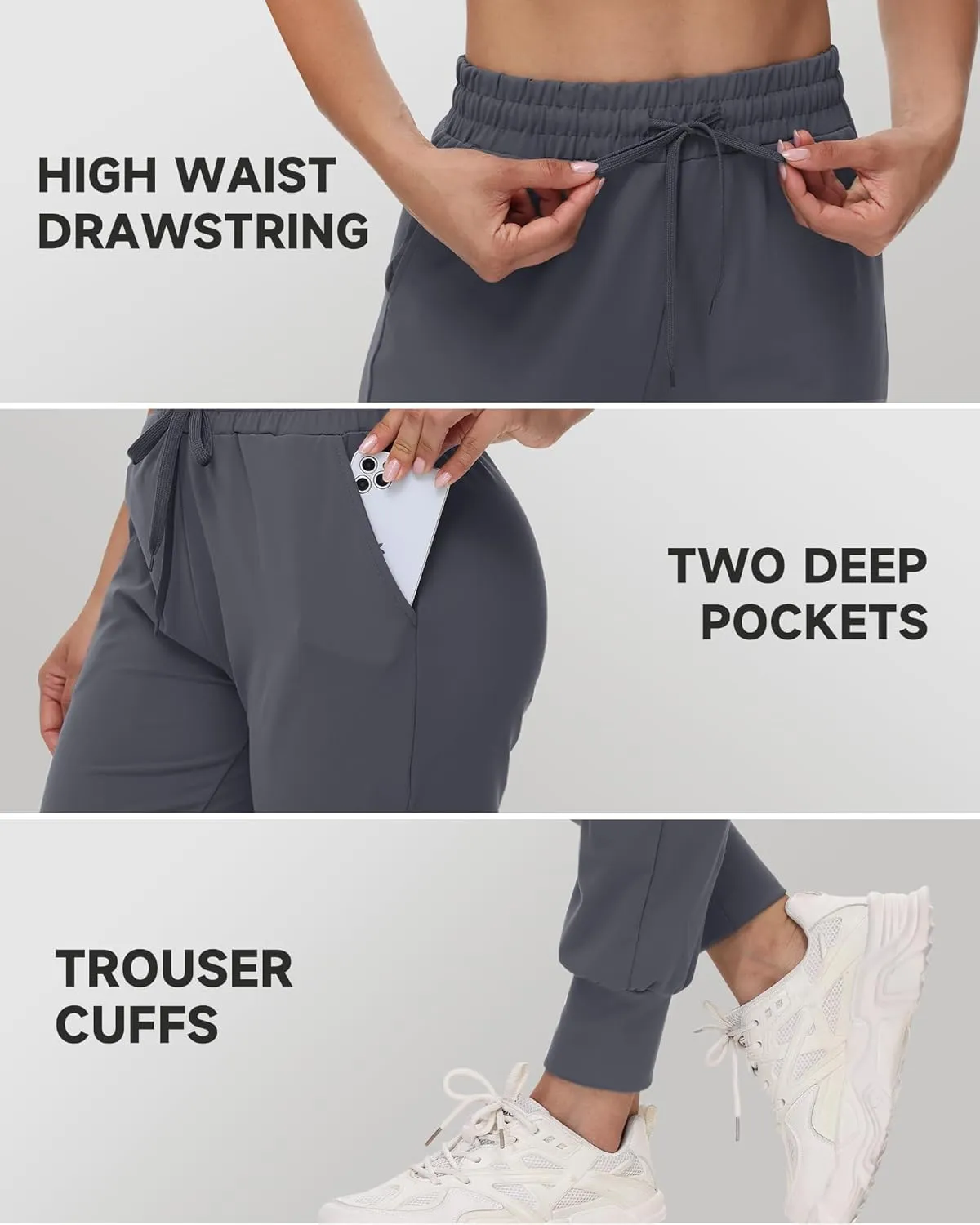 GAYHAY Joggers for Women with Pockets - Womens Sweatpants Lightweight Yoga Lounge Pants for Athletic Workout Gym Running