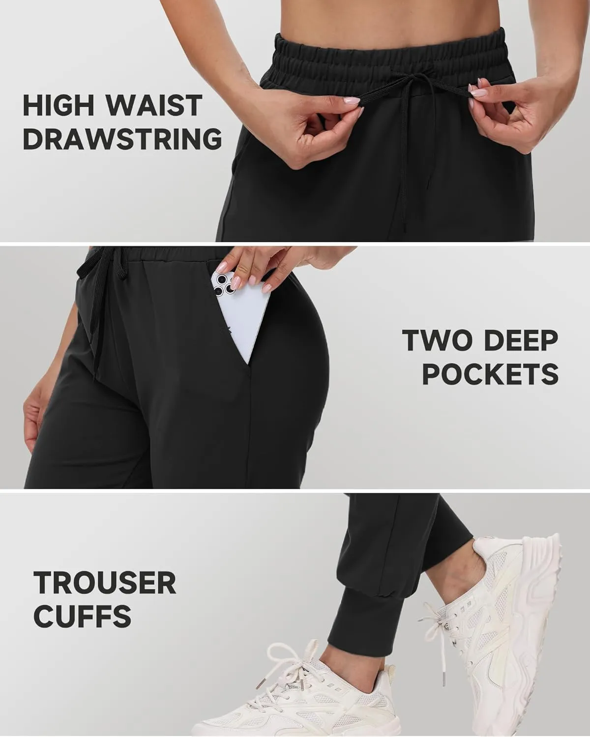GAYHAY Joggers for Women with Pockets - Womens Sweatpants Lightweight Yoga Lounge Pants for Athletic Workout Gym Running