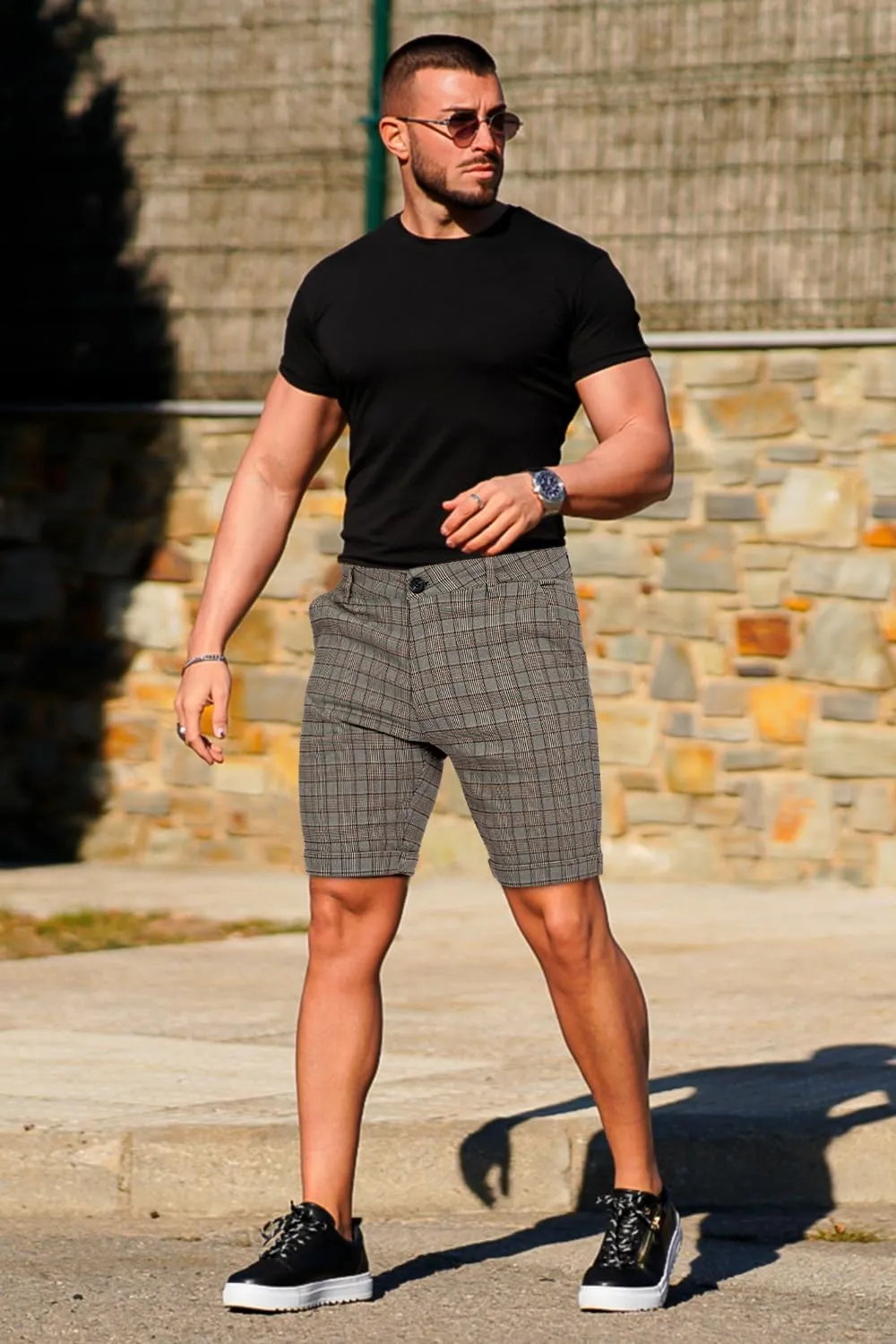 GINGTTO Mens Slim Fit Shorts 9" Inseam Stretch Casual Chino Short Pants
