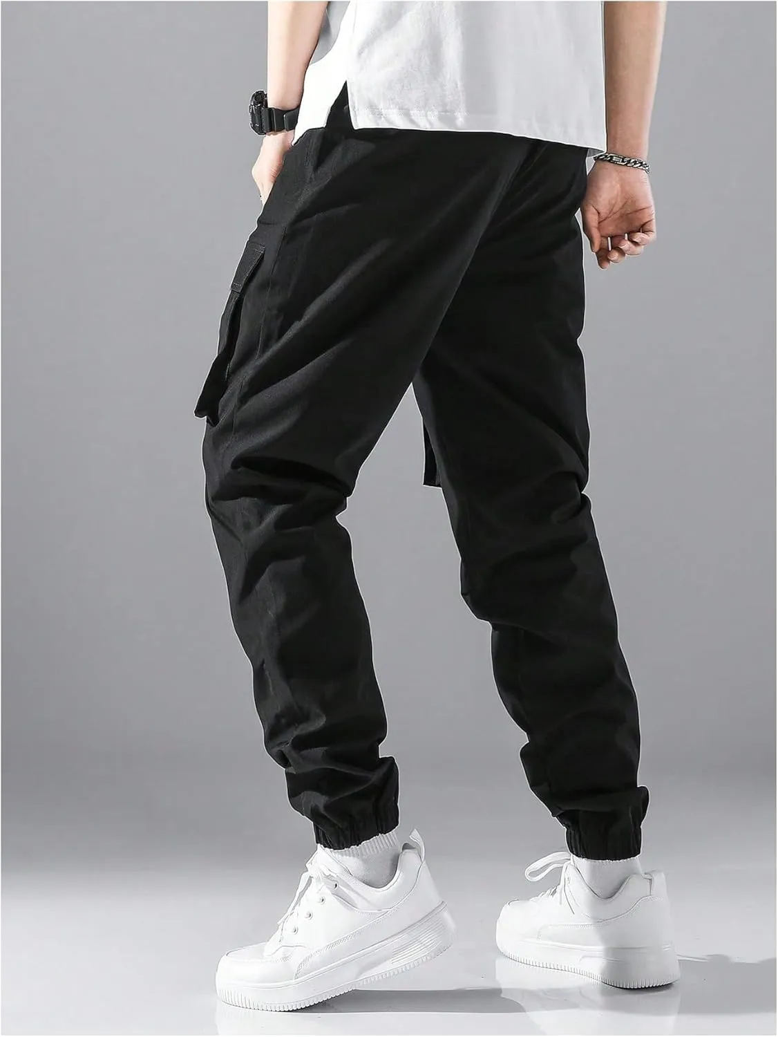 GORGLITTER Boy's 2 Piece Cargo Pants Elastic Waist Hiking Pants with Pockets
