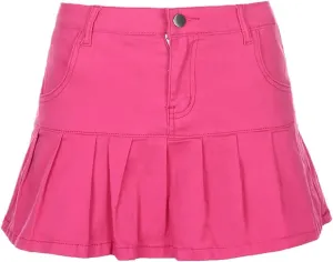 Harajuku Mini Pleated Denim Skirt Women Summer Fashion Ruffle High Waist Denim Shorts Skirt