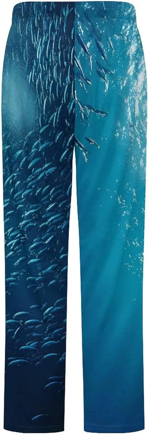 Hawaii Diver And Fish Women's Pajama Pants Fleece Warm Pj Bottoms Sleepwear Lounge Pants Loungewear