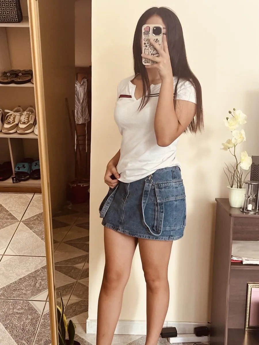 High Waisted Cargo Denim Skort for Woman Y2K Mini Jean Skirt for Women Denim Faldas De Mezclilla para Mujer