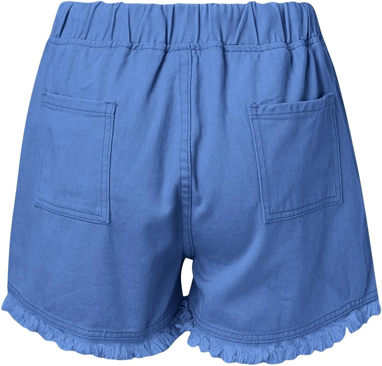 High Waisted Jean Shorts Womens 2025 Summer Drawstring Denim Straight Leg Raw Hem Jeans Shorts with Pockets