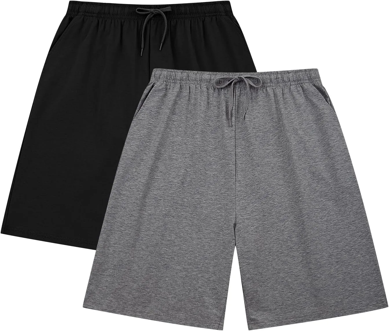 HomyComy Men'S Pajama Shorts Cotton Sleepwear Pants Elastic Waistband Lounge Shorts with Pockets