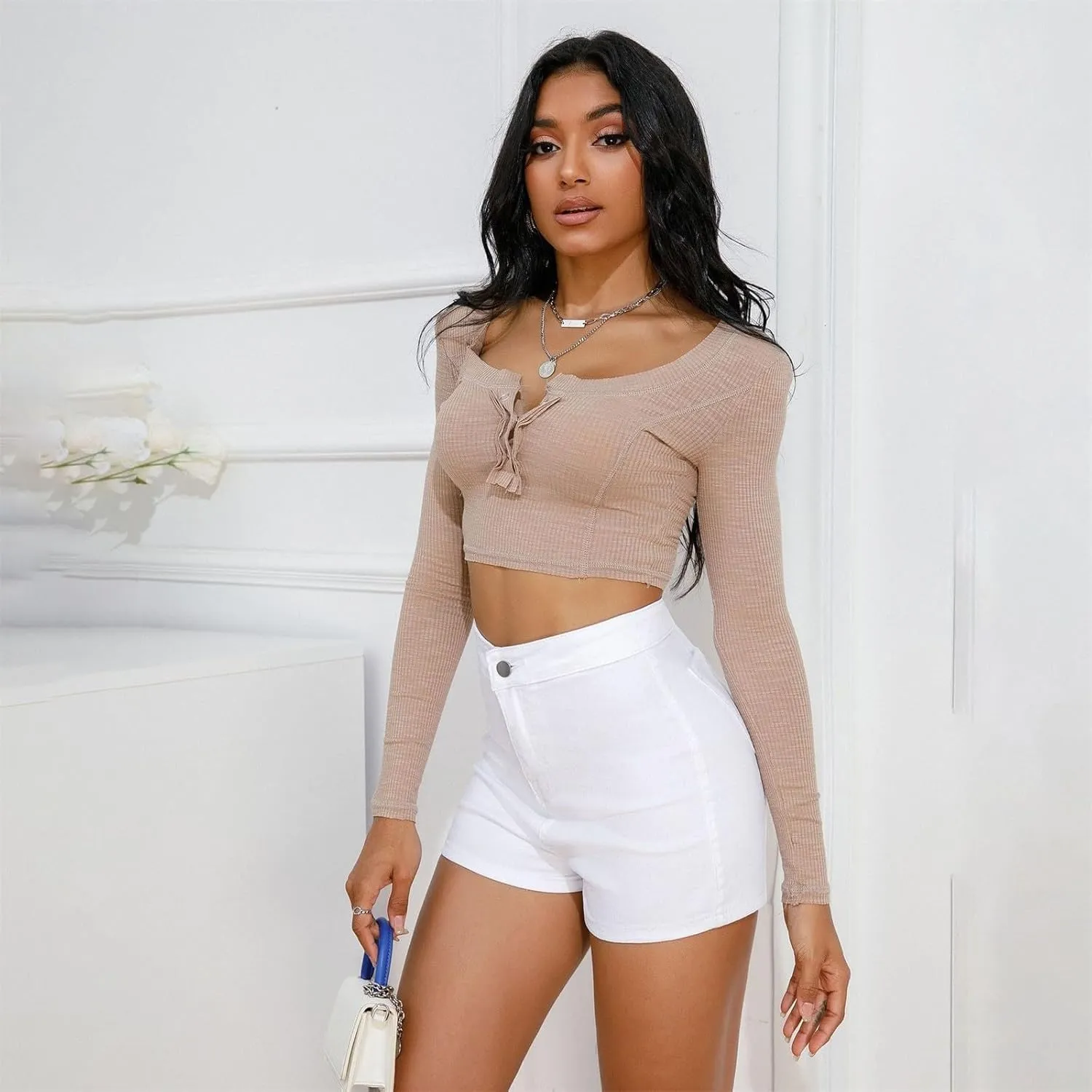 Jean Shorts for Women Button Up High Waisted Wide Leg Jean Shorts Microelastic Straight Leg Casual Denim Mom Shorts