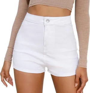 Jean Shorts for Women Button Up High Waisted Wide Leg Jean Shorts Microelastic Straight Leg Casual Denim Mom Shorts