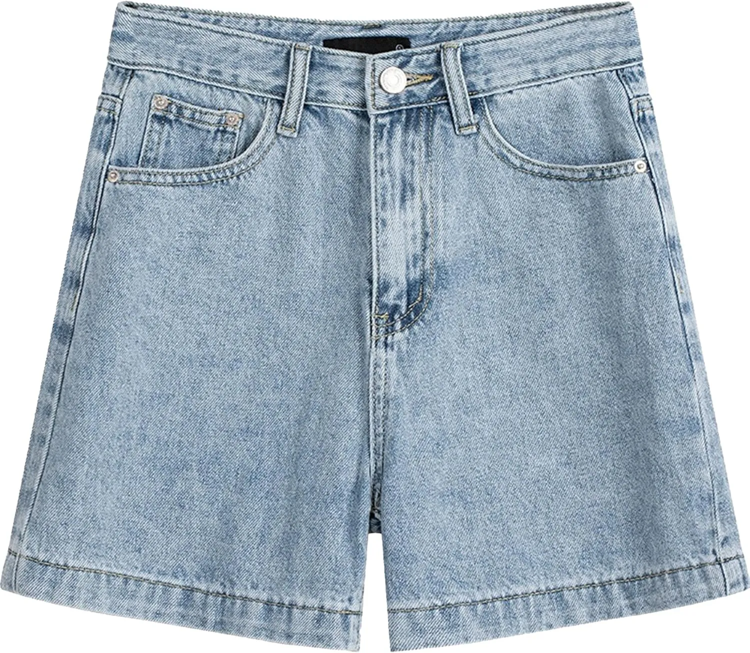 Jean Shorts Womens High Waisted Regular Fit Stretch Denim Shorts with Pockets 2025 Summer Trendy Jeans