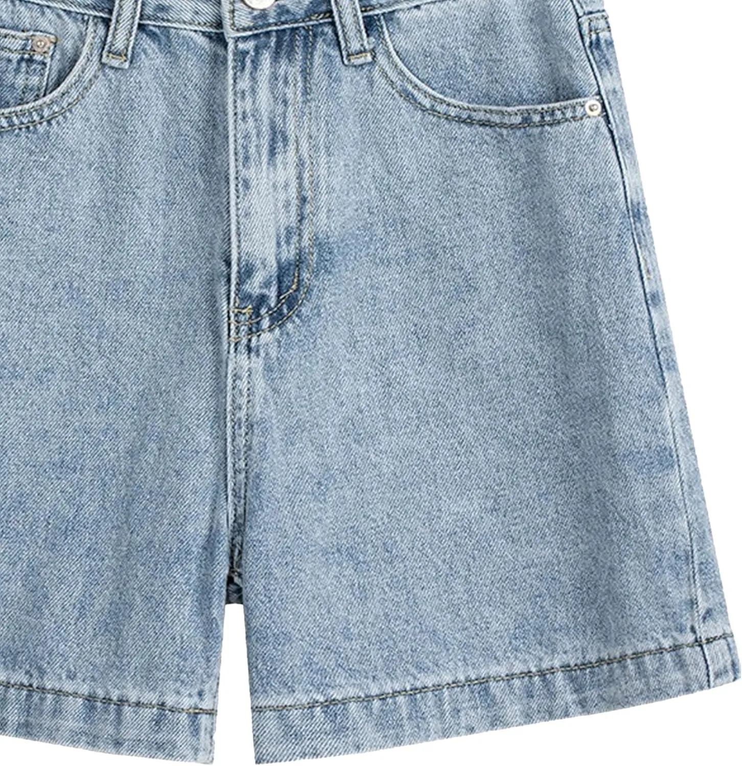 Jean Shorts Womens High Waisted Regular Fit Stretch Denim Shorts with Pockets 2025 Summer Trendy Jeans